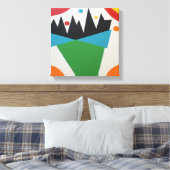 Konfetti-Farben-Kegel-Abstraktdruck Leinwanddruck (Insitu (Schlafzimmer))