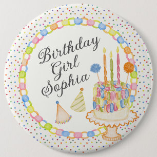Konfetti-Geburtstagsfeier-Dessert Button