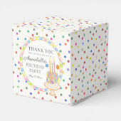 Konfetti-Geburtstagsfeier-Dessert Geschenkschachtel (Rückseite)