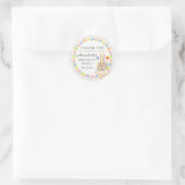 Konfetti-Geburtstagsfeier-Dessert Runder Aufkleber (Tasche)