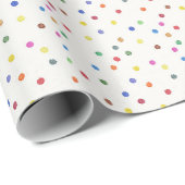 Konfetti-Geburtstagsfeier starten Geschenkpapier (Rolleneckpunkt)