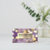 Konfetti | Gold gegossene Metallic | Bokeh Busines Visitenkarte (Stehend Vorderseite)