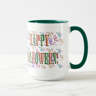 Konfetti- & Halloween-Festtext-Handyanhänger Tasse