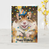 Konfetti Karte (Gelbe Blume)