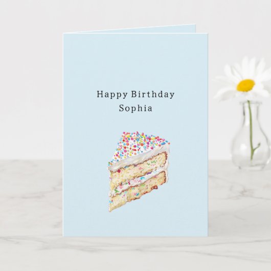Konfetti-Kuchen Geburtstag Karte (Kleine Pflanze)