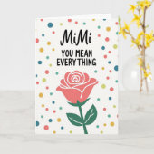 Konfetti Muttertag Liebeskarte Karte (Gelbe Blume)