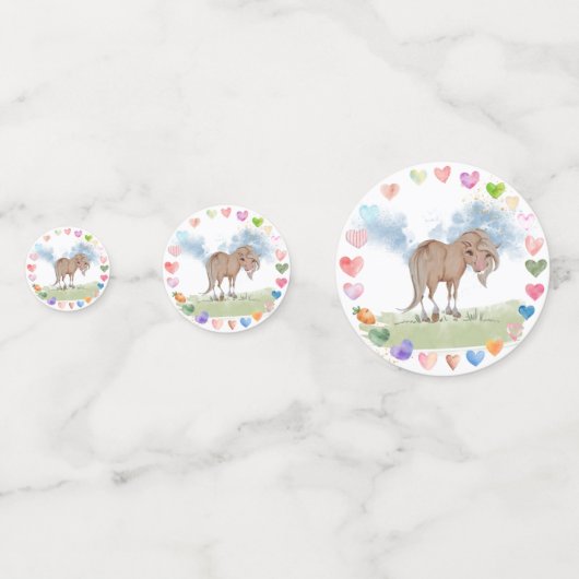 Konfetti, Pferdemotiv für Pony Party Konfetti (Vorderseiten)