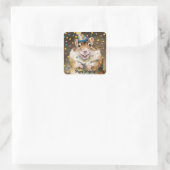 Konfetti Quadratischer Aufkleber (Tasche)