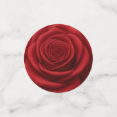 Konfetti - Rote Rosenblüte (Klein Vorderseite)