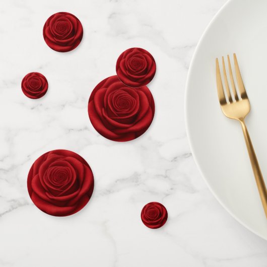 Konfetti - Rote Rosenblüte (Gruppe)