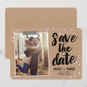 Konfetti Save The Date Karte (Vorne/Hinten)