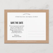 Konfetti Save The Date Postkarte (Rückseite)