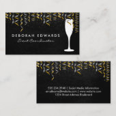 Konfetti | Sektglas Visitenkarte (Vorne/Hinten)