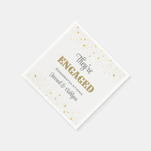 Konfetti! "Sie sind Verlobt!", eigene Servietten (Ecke)