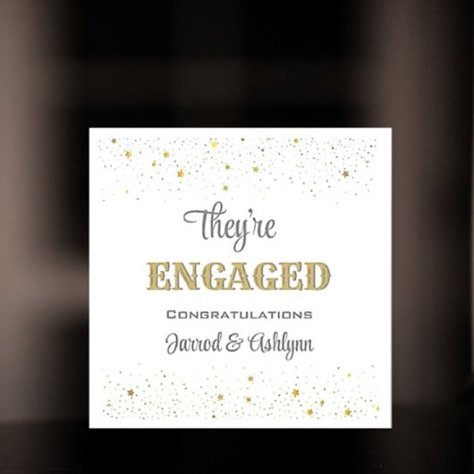 Konfetti! "Sie sind Verlobt!", eigene Servietten