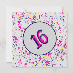 Konfetti Spaß Streusel Design 16 Einladung