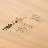 Konfetti- und Champagner-Geburtstagsfeier Acryleinladungen (Ablage )