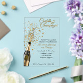 Konfetti- und Champagner-Geburtstagsfeier Acryleinladungen (In Situ (Hochzeit))