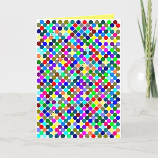 Konfetti zum ausschneiden karte (Vorderseite)