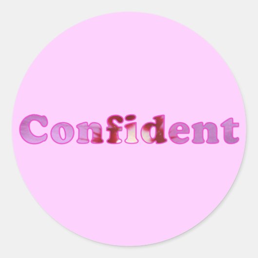 Konfidenzbuchstaben mit rosa Blume Aufkleber (Vorderseite)