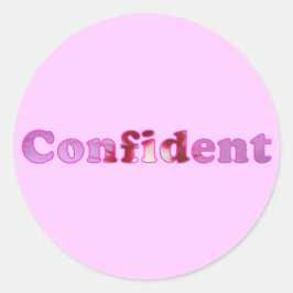 Konfidenzbuchstaben mit rosa Blume Aufkleber