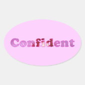 Konfidenzdruck mit rosa Blume Oval Stickers (Vorderseite)