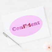 Konfidenzdruck mit rosa Blume Oval Stickers (Umschlag)