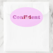 Konfidenzdruck mit rosa Blume Oval Stickers (Tasche)