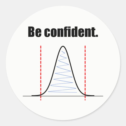 Konfidenzintervall Runder Aufkleber (Vorderseite)