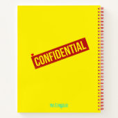 Konfidenzstempeldruckblatt für den Spritzer Notizblock (Rückseite)