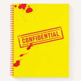 Konfidenzstempeldruckblatt für den Spritzer Notizblock