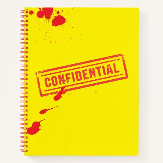 Konfidenzstempeldruckblatt für den Spritzer Notizblock (Vorderseite)