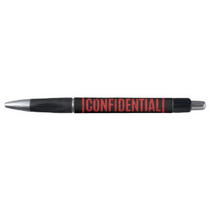 Konfidenzstift mit schwarzem Stempel Kugelschreiber