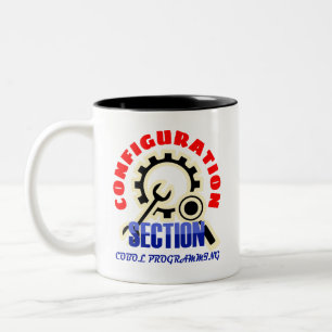 Konfigurationsabschnitt in der Cobol-Programmierun Zweifarbige Tasse