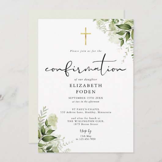 Konfirmatim Rustica Einladung (Vorne/Hinten)