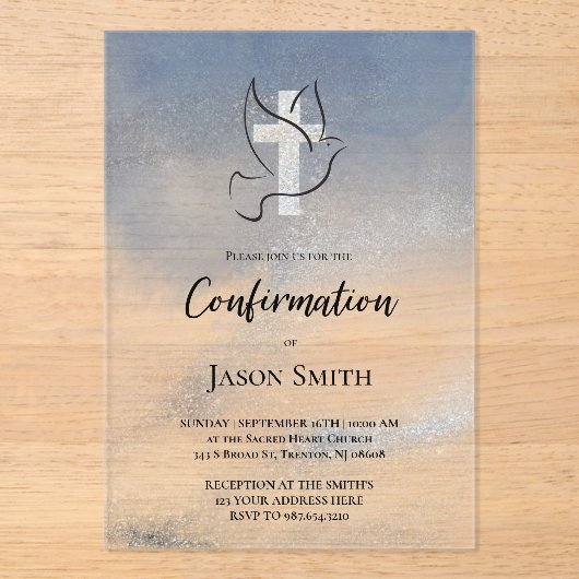 Konfirmation Acryleinladungen (Vorderseite)