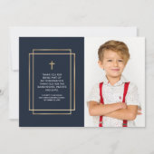 Konfirmation | Einfaches benutzerdefiniertes Foto Dankeskarte (Vorderseite)