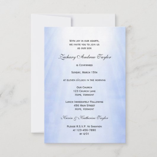 Konfirmation Einladung (Vorderseite)