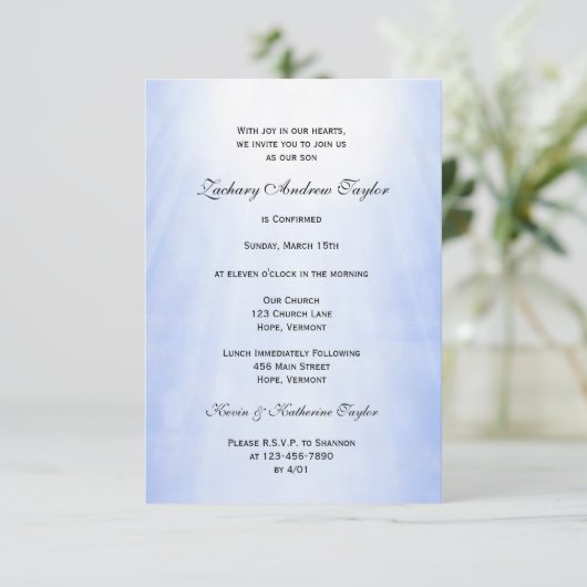 Konfirmation Einladung (Stehend Vorderseite)