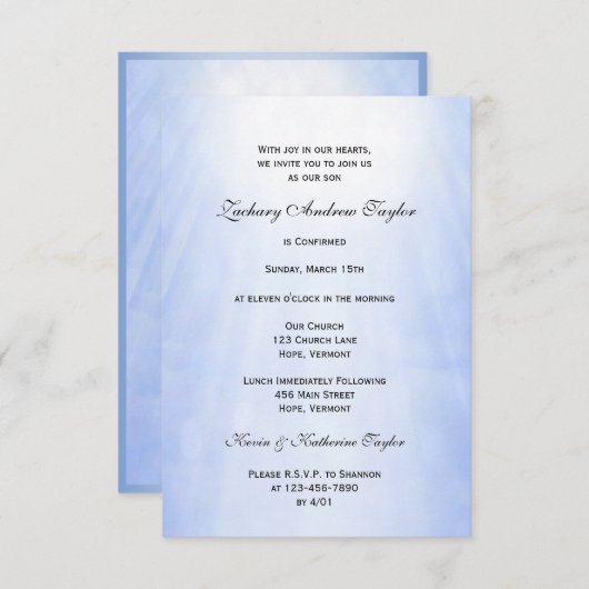 Konfirmation Einladung (Vorne/Hinten)