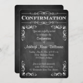 Konfirmation| Khalkboard - BLICK| Kreuz| Scrolls Einladung (Vorne/Hinten)