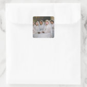 Konfirmation Quadratischer Aufkleber (Tasche)