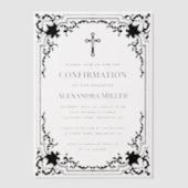 Konfirmation Vintage Elegant Religiös Transparent Pergament Einladungen (Vorderseite)