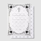 Konfirmation Vintage Elegant Religiös Transparent Pergament Einladungen (Versetzt (Einladung))