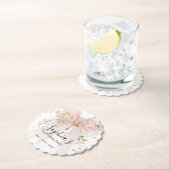 Konfirmations Mädchen Rosa Schleife Rosen Custom Untersetzer (Vor Ort)
