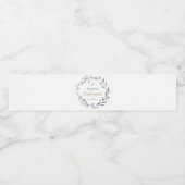 Konfirmationsblauer Kranz Wasserflaschenetikett (Einzelnes Label)