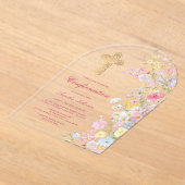 Konfirmationsbogen mit Wiesenblumen Acryleinladungen (Ablage )