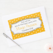 Konfitüre auf orangefarbenem Etikett Rechteckiger Aufkleber (Umschlag)