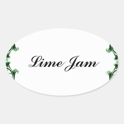 Konfitüre-Gelee-Aufkleber und Etiketten Ovaler Aufkleber (Vorderseite)