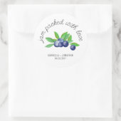 Konfitüre mit Liebe Blueberry Jam Gastgeschenk Hoc Runder Aufkleber (Tasche)